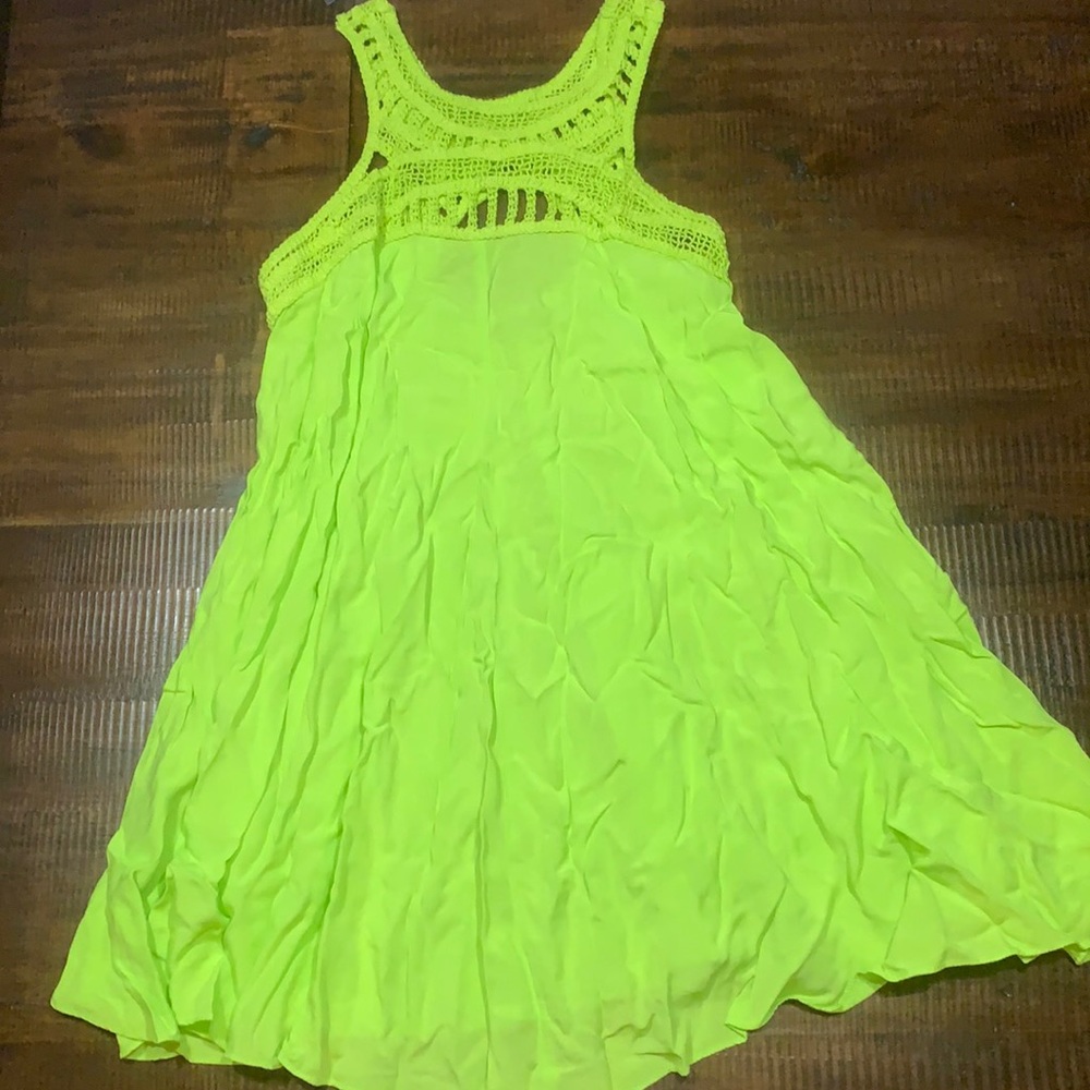 Neon green summer dress